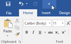 drop down arrow