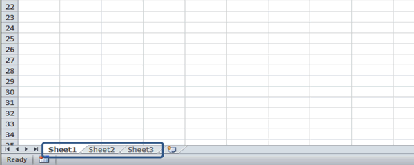 Part of the Worksheet - Excel